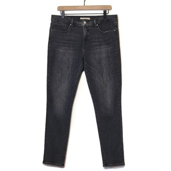 Levi's 311 Shaping Skinny Mid Rise Stretch Black Premium Denim Jean Size 32 - Picture 2 of 16